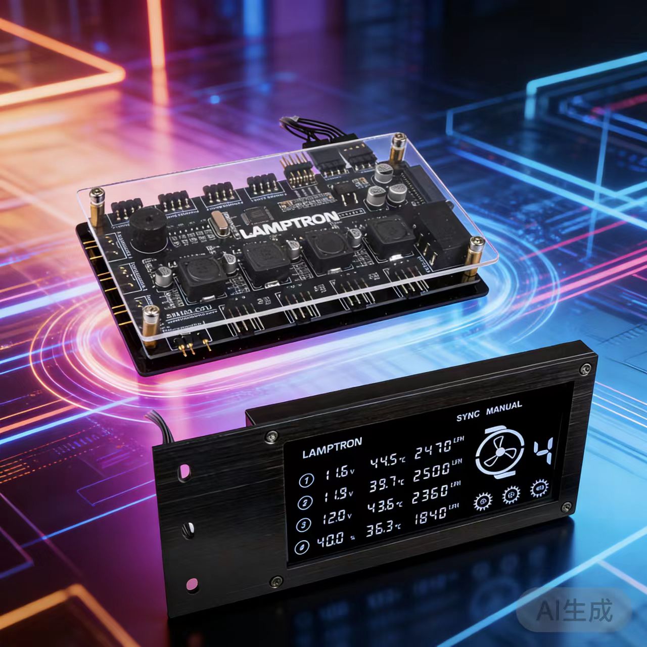 Gaming Hardware And Accessories - LAMPTRON RW460 وحدة تحكم بالتبريد المائي
