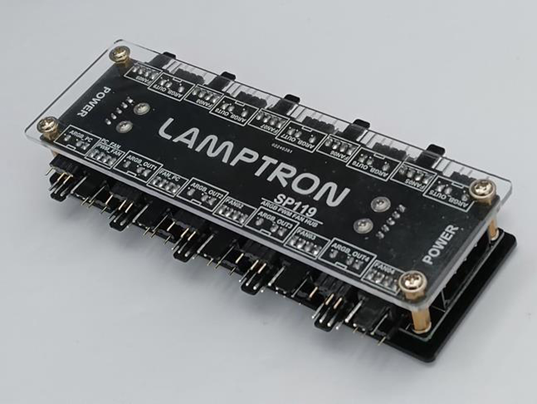 Gaming Hardware And Accessories - موزع مراوح LAMPTRON بـ20 منفذ ARGB