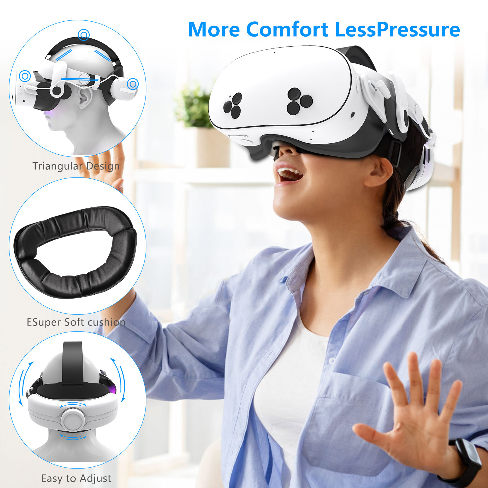 حزام رأس قابل للتعديل بسعة 120 - مراجعة Gaming Accessories Vr وسعره