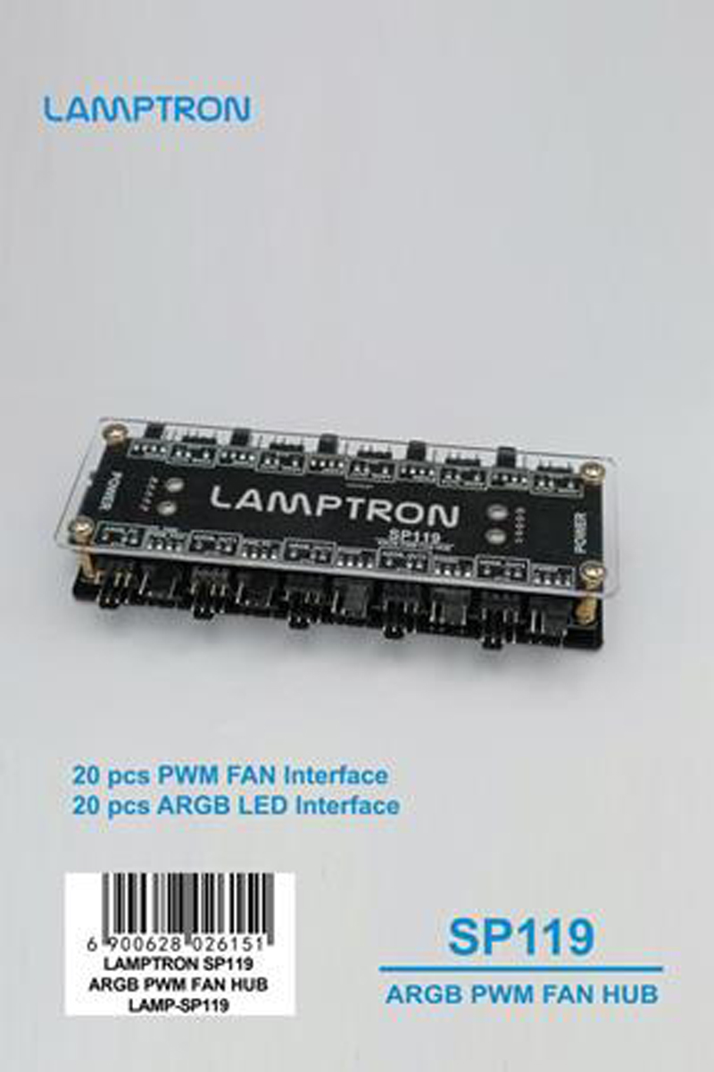 موزع مراوح LAMPTRON بـ20 منفذ  - مراجعة Gaming Hardware And Accessories وسعره