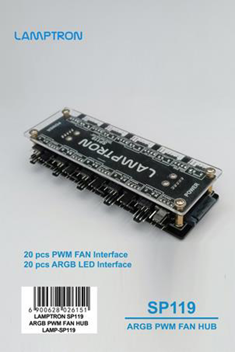 موزع مراوح LAMPTRON بـ20 منفذ  - مراجعة Gaming Hardware And Accessories وسعره