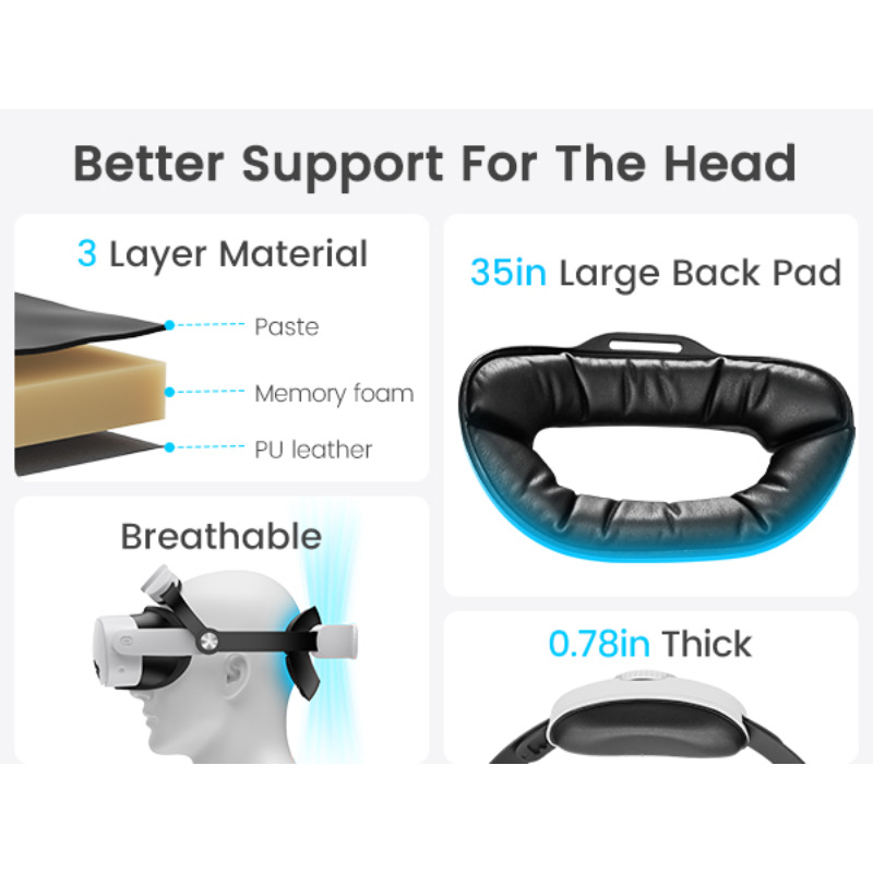 حزام رأس قابل للتعديل من BEBON - مراجعة Gaming Accessories Vr وسعره